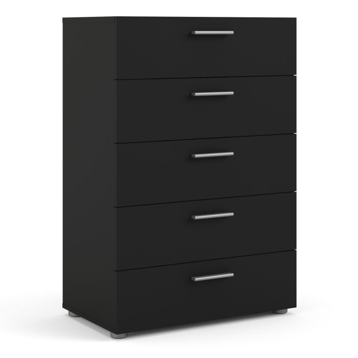 Pepe Chest of 5 Drawers in Black - UK