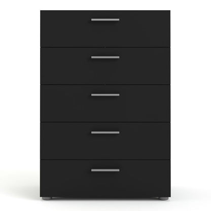 Pepe Chest of 5 Drawers in Black - UK