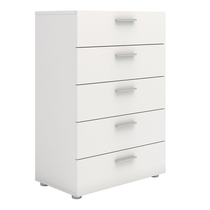 Pepe Chest of 5 Drawers in White - UK