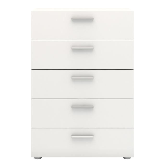 Pepe Chest of 5 Drawers in White - UK