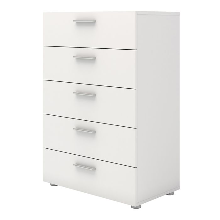 Pepe Chest of 5 Drawers in White - UK