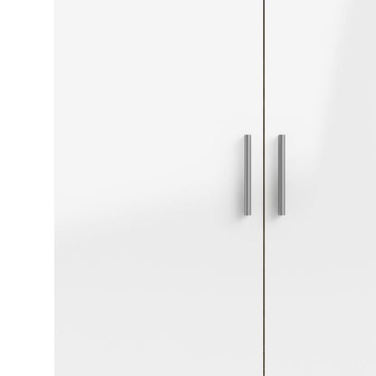 Pepe Wardrobe with 2 doors in Oak with White High Gloss - UK