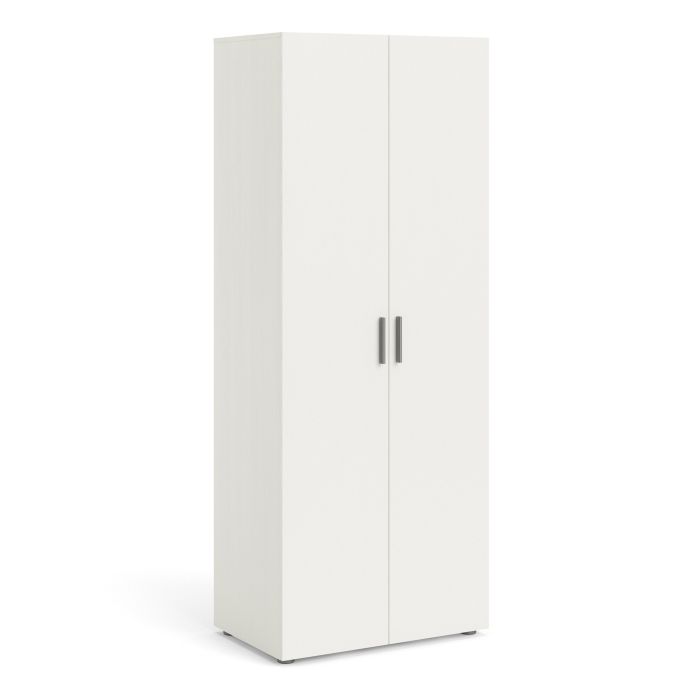 Pepe Wardrobe with 2 doors in White woodgrain - UK