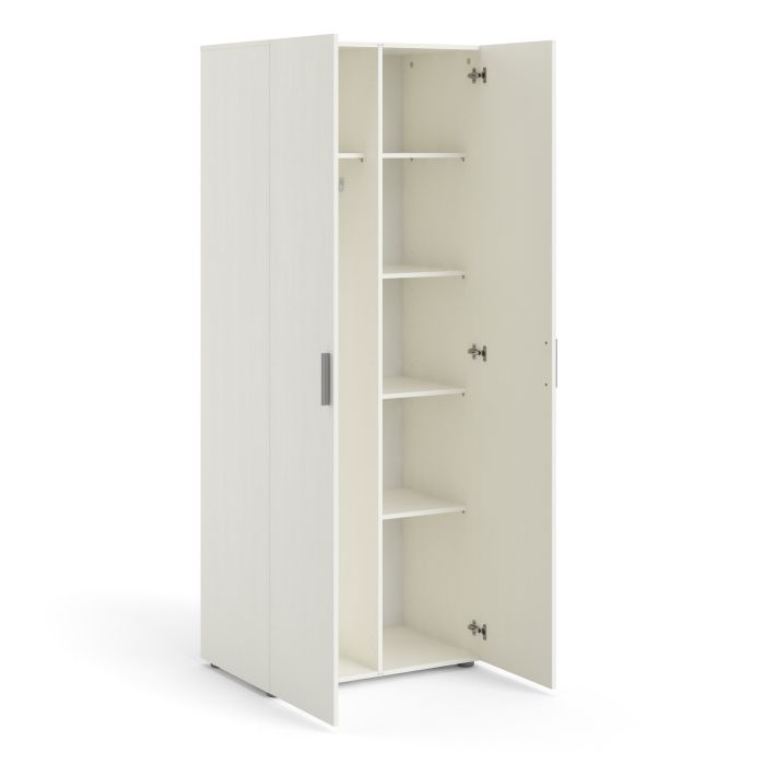 Pepe Wardrobe with 2 doors in White woodgrain - UK