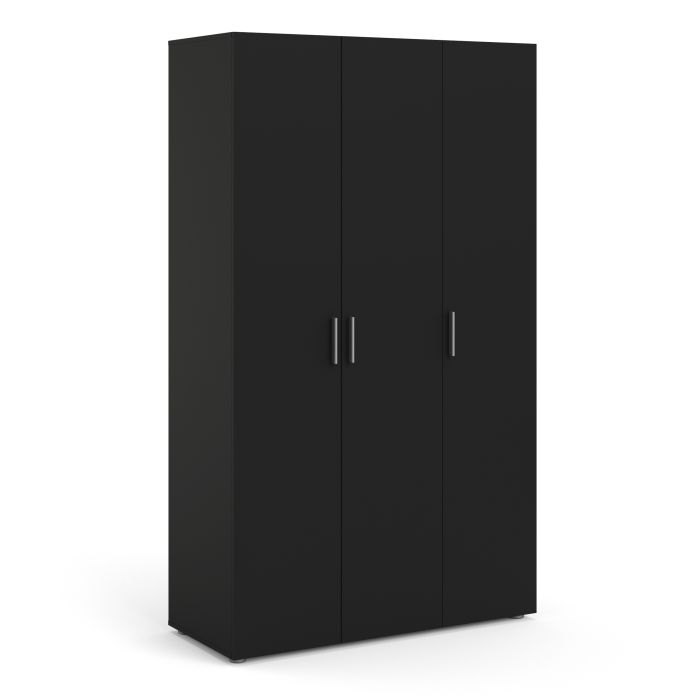 Pepe Wardrobe with 3 doors in Black - UK