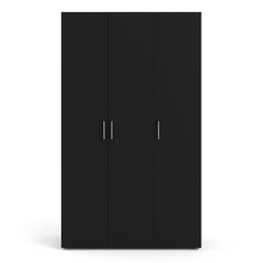 Pepe Wardrobe with 3 doors in Black - UK