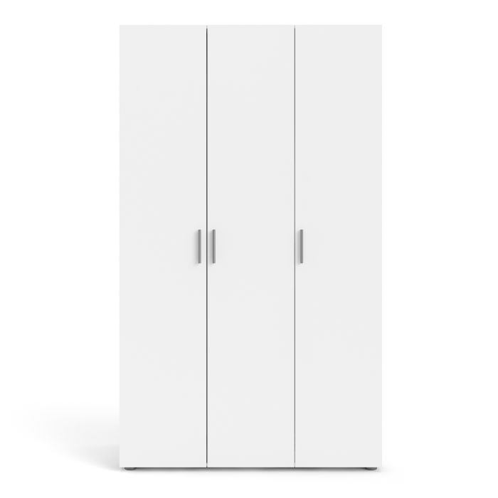 Pepe Wardrobe with 3 doors in White - UK