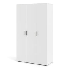 Pepe Wardrobe with 3 doors in White - UK - Furniture One Shop