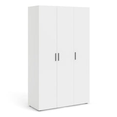 Pepe Wardrobe with 3 doors in White - UK - Furniture One Shop