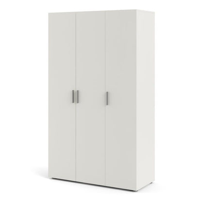 Pepe Wardrobe with 3 doors in White woodgrain - UK