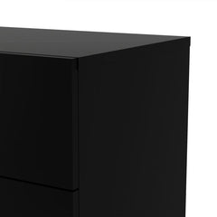 Pepe Wide Chest of 8 Drawers (4+4) in Black - UK - Furniture One Shop