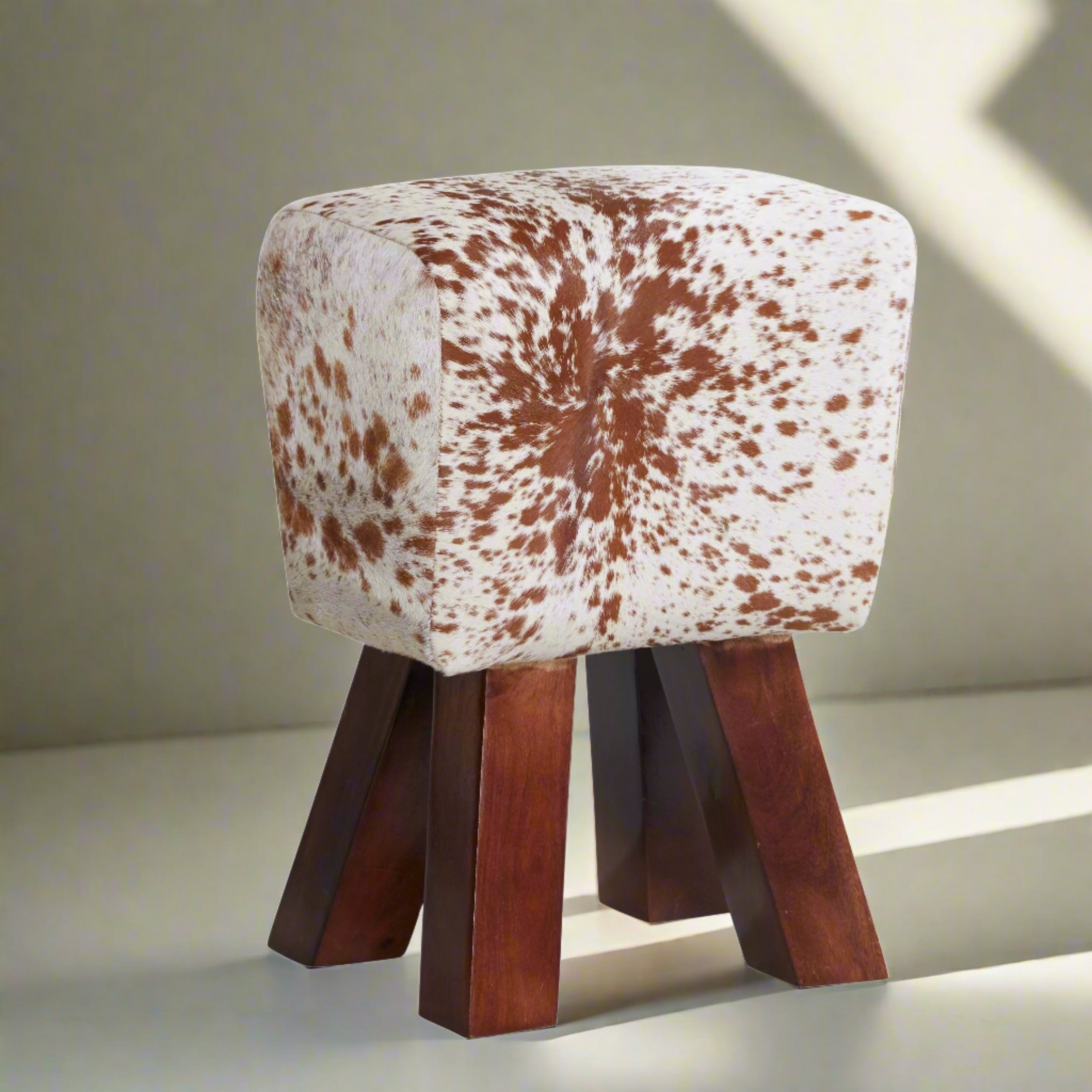 Cowhide Stool Natural