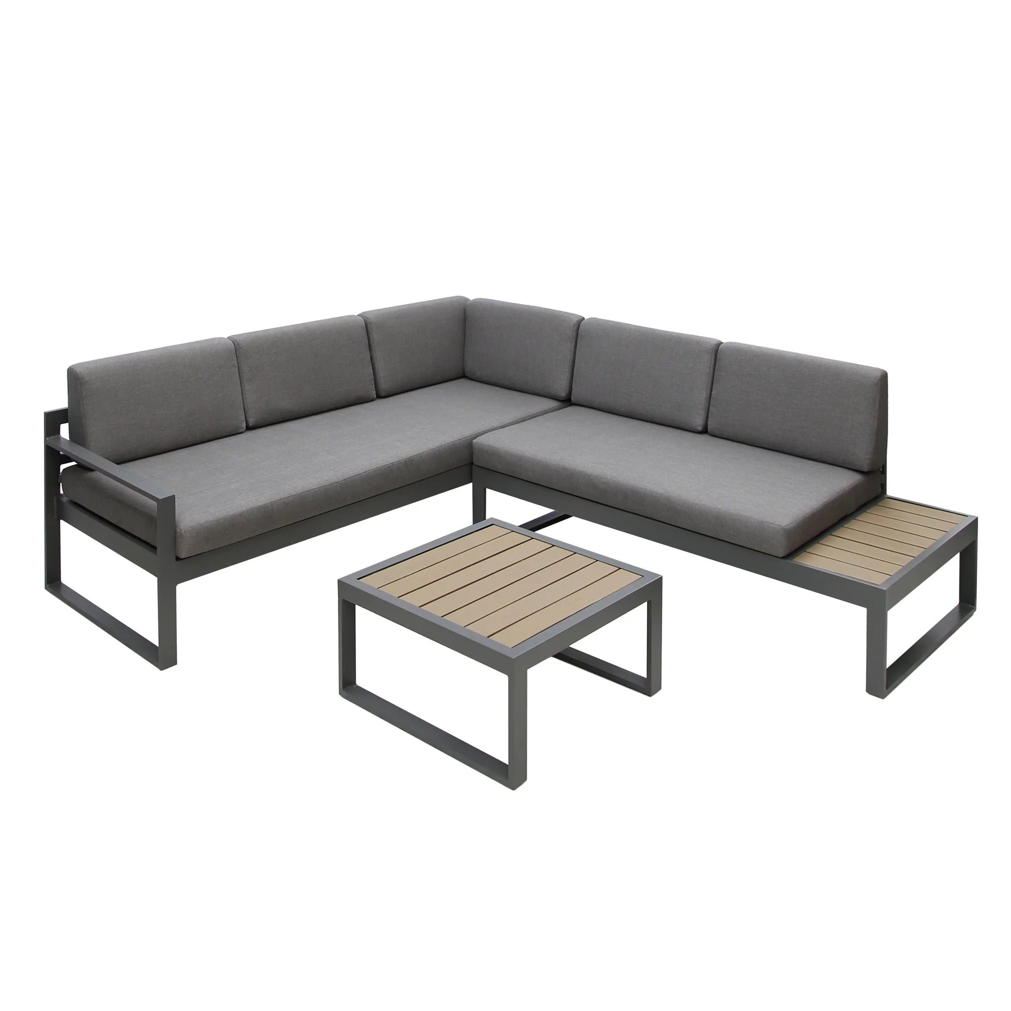 Positano 5 Seater (LH) Outdoor Aluminium Sofa Set With Coffee Table