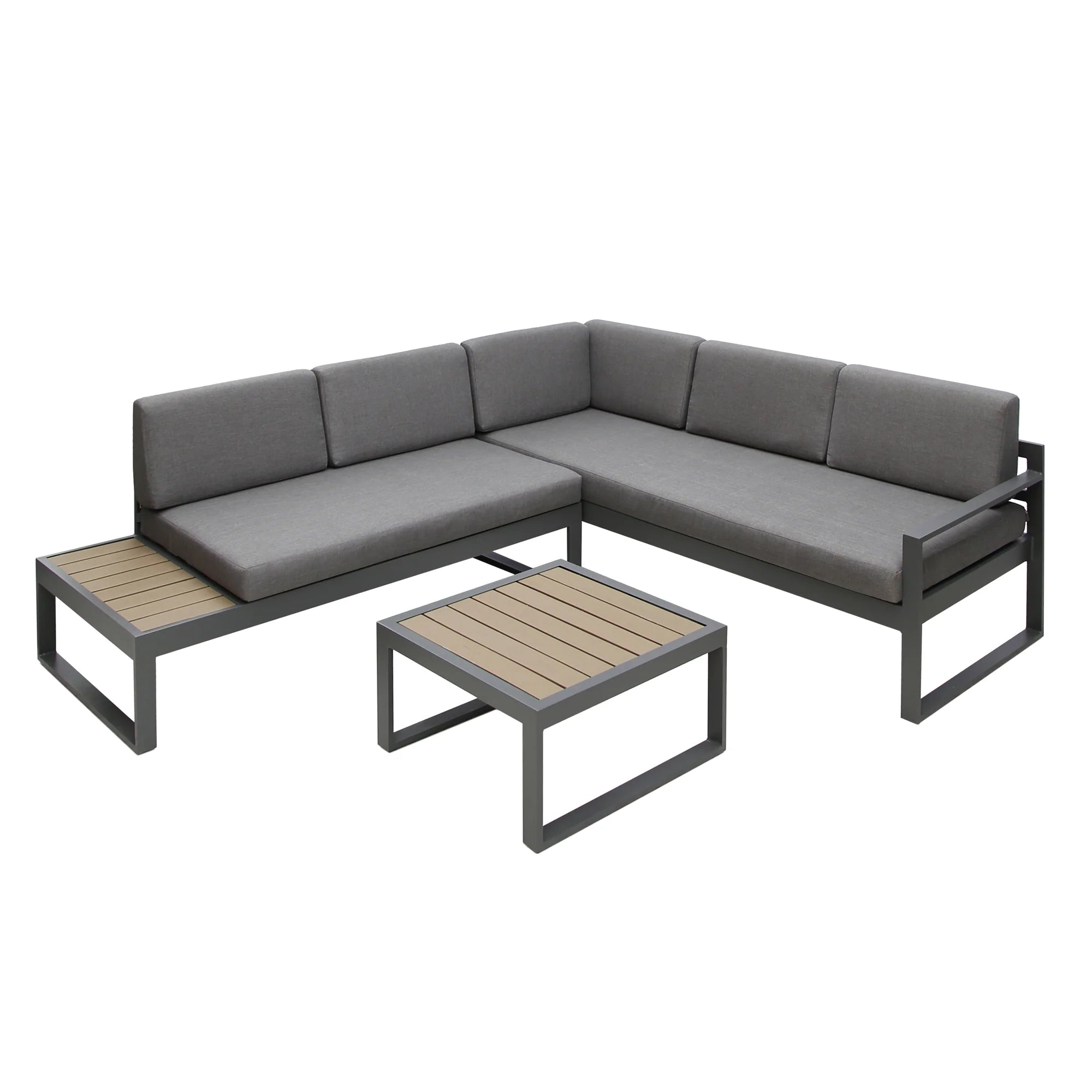 Positano 5 Seater (RH) Outdoor Aluminium Sofa Set With Coffee Table