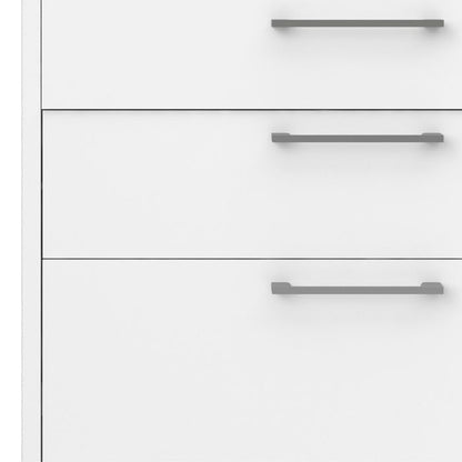 Prima Bookcase 1 Shelf With 2 Drawers + 2 File Drawers In White - UK