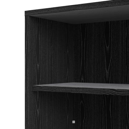 Prima Bookcase 2 Shelves in Black woodgrain - UK