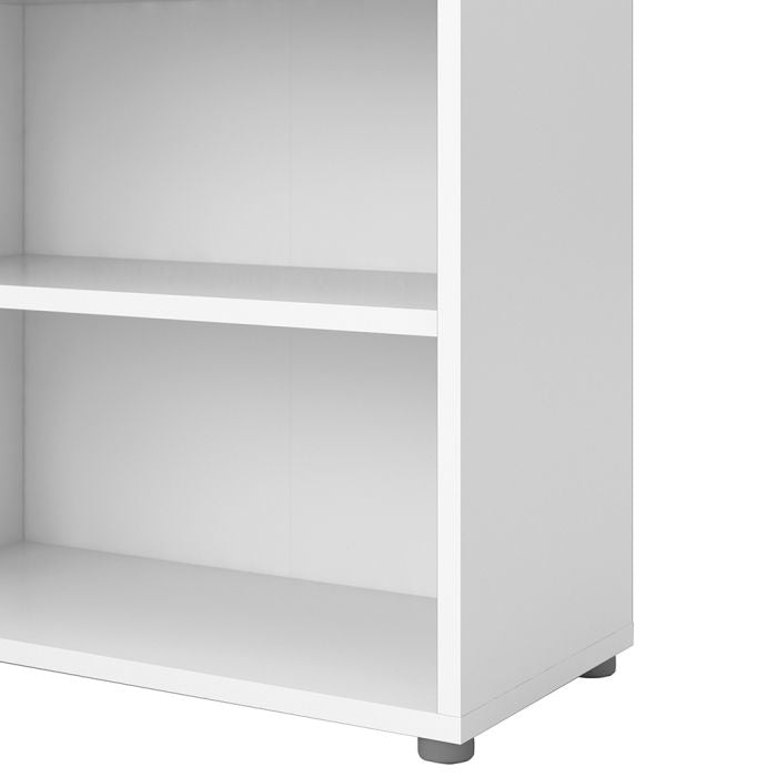 Prima Bookcase 2 Shelves in White - UK