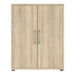 Prima Bookcase 2 Shelves with 2 Doors in Oak - UK - Furniture One Shop
