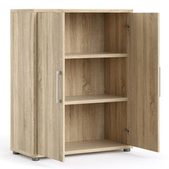 Prima Bookcase 2 Shelves with 2 Doors in Oak - UK - Furniture One Shop