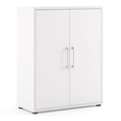 Prima Bookcase 2 Shelves with 2 Doors in White - UK