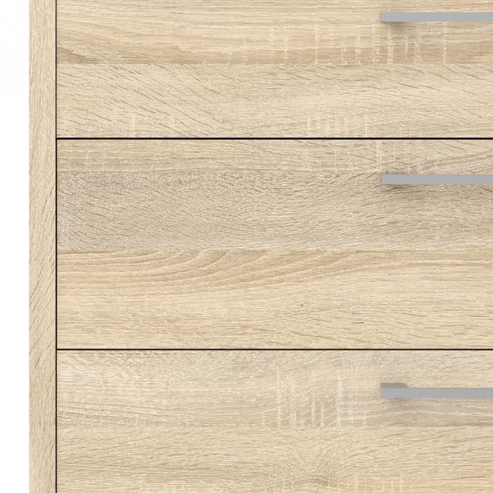 Prima Bookcase 2 Shelves With 2 Drawers + 2 File Drawers In Oak - UK