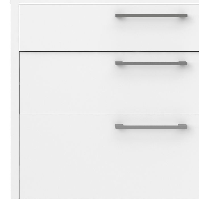 Prima Bookcase 2 Shelves with 2 Drawers + 2 File Drawers in White - UK