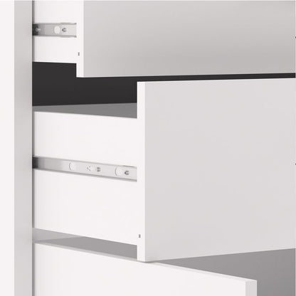 Prima Bookcase 2 Shelves With 2 Drawers And 2 Doors In White - UK
