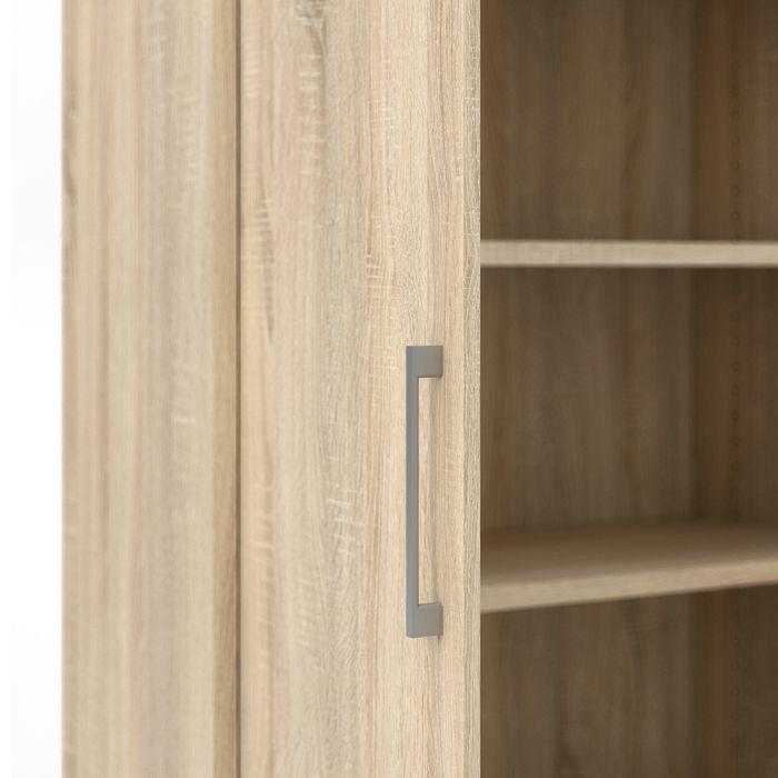 Prima Bookcase 3 Shelves with 2 Doors in Oak - UK