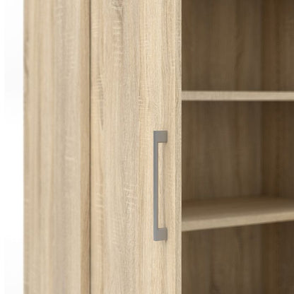 Prima Bookcase 3 Shelves with 2 Doors in Oak - UK