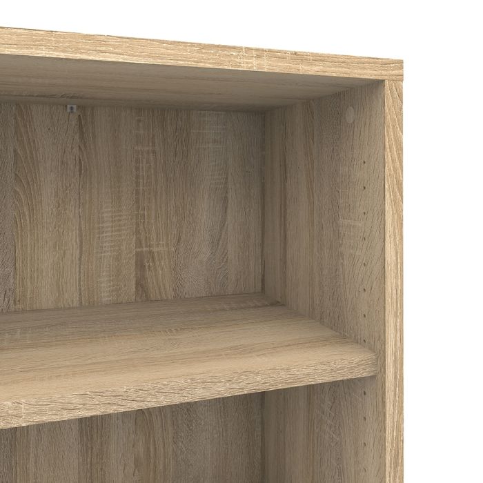 Prima Bookcase 3 Shelves with 2 Drawers and 2 Doors in Oak - UK