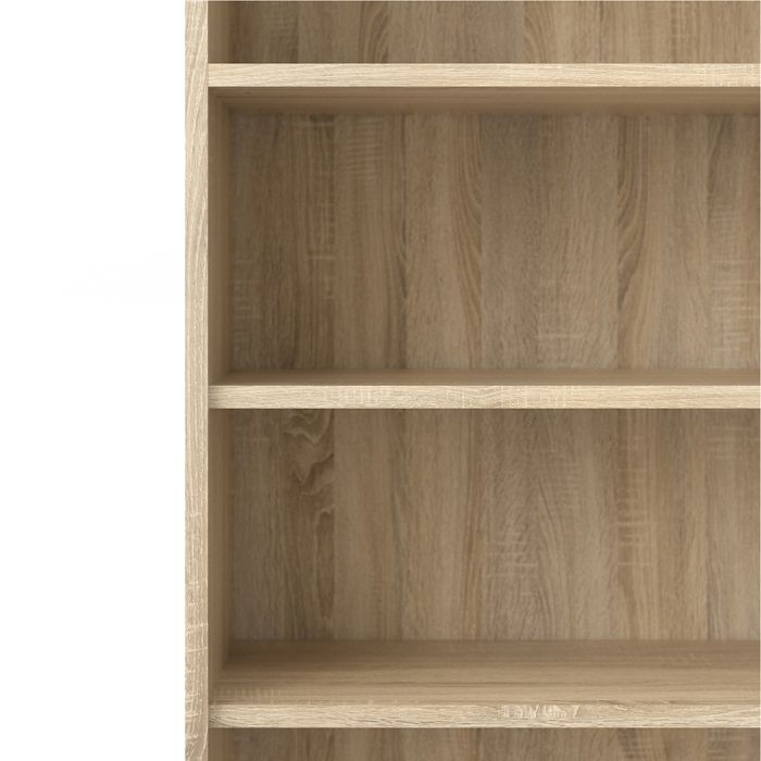 Prima Bookcase 3 Shelves with 2 Drawers and 2 Doors in Oak - UK