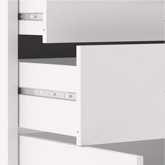 Prima Bookcase 3 Shelves With 2 Drawers And 2 Doors In White - UK - Furniture One Shop