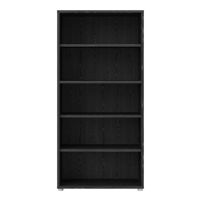 Prima Bookcase 4 Shelves in Black woodgrain - UK