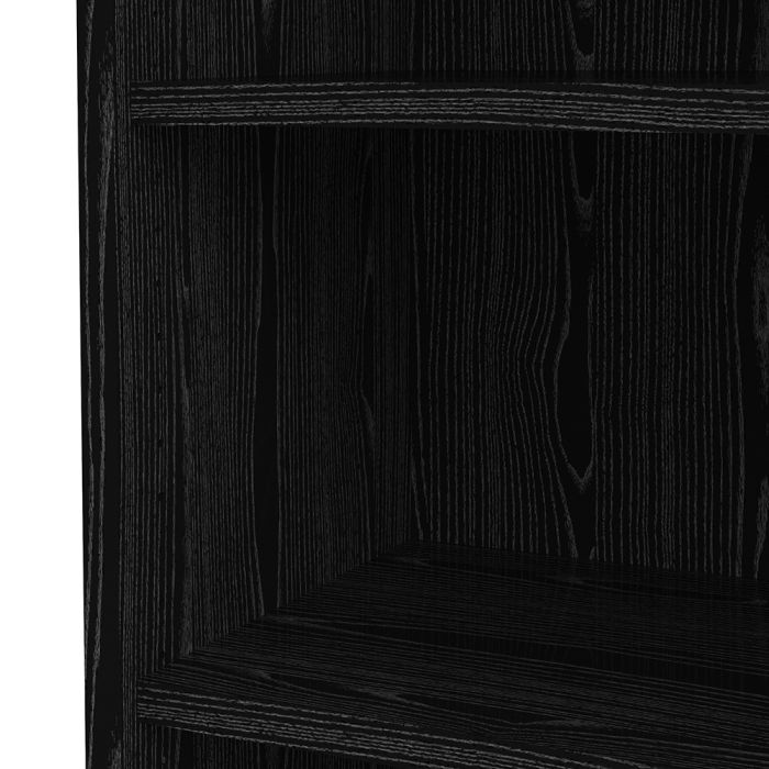 Prima Bookcase 4 Shelves in Black woodgrain - UK