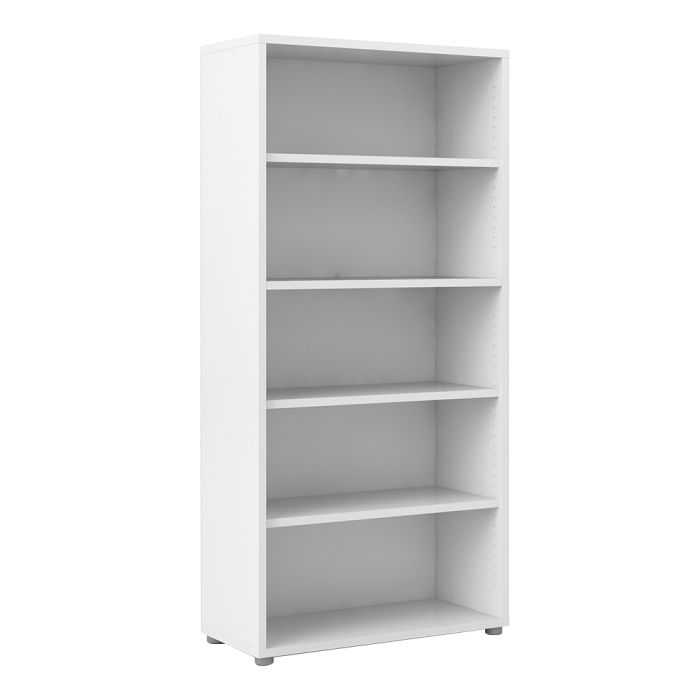 Prima Bookcase 4 Shelves in White - UK