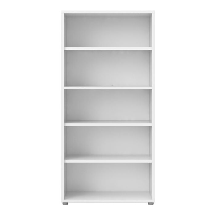 Prima Bookcase 4 Shelves in White - UK