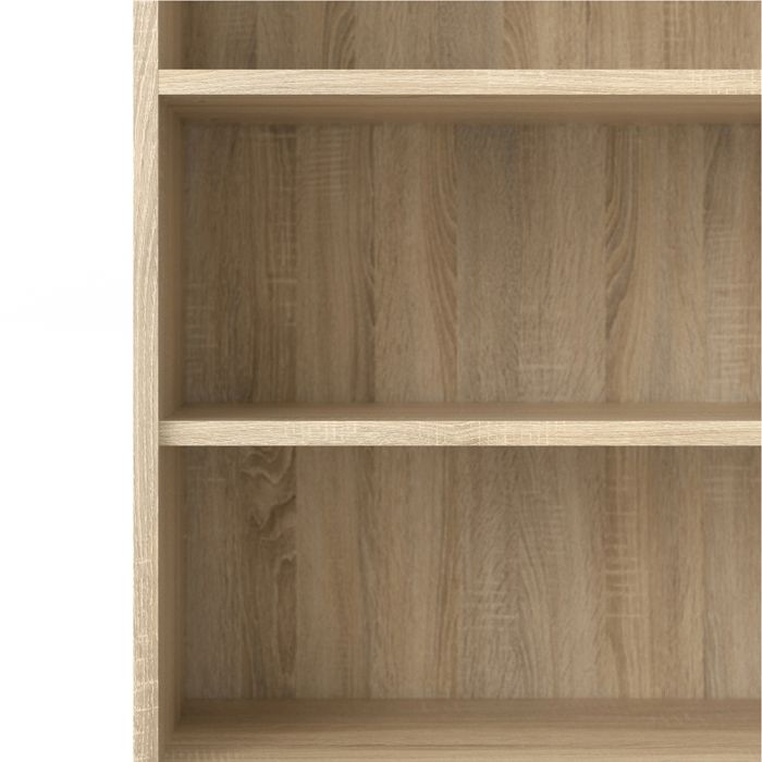 Prima Bookcase 4 Shelves with 2 Doors in Oak - UK