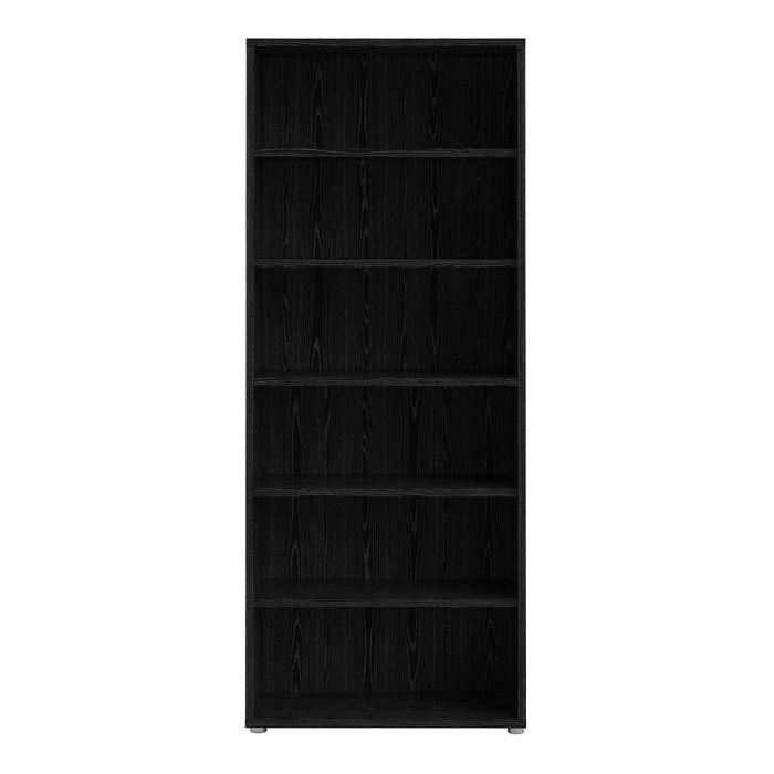 Prima Bookcase 5 Shelves in Black woodgrain - UK