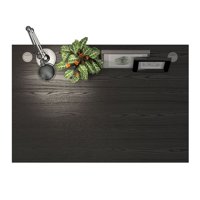 Prima Desk 120 cm in Black woodgrain with White legs - UK