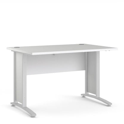 Prima Desk 120 cm in White with White legs - UK
