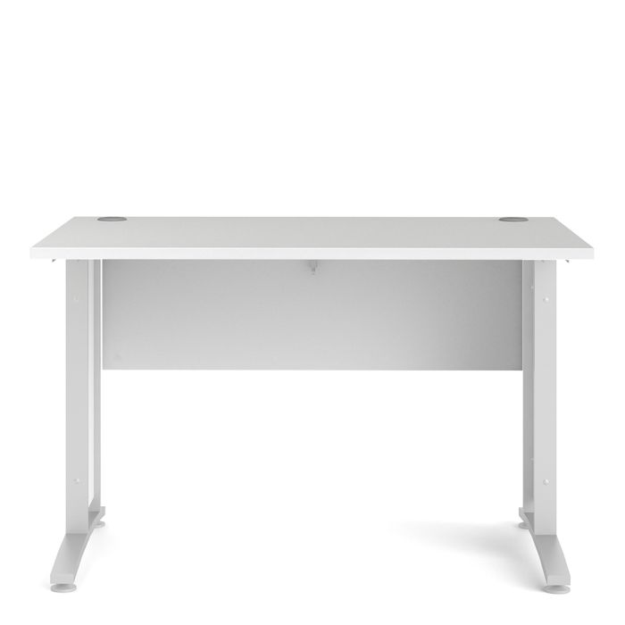 Prima Desk 120 cm in White with White legs - UK