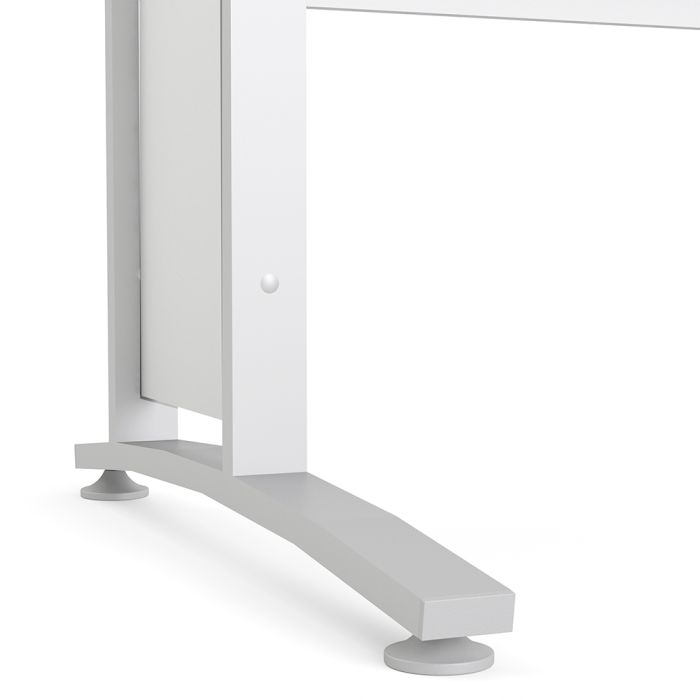 Prima Desk 120 cm in White with White legs - UK