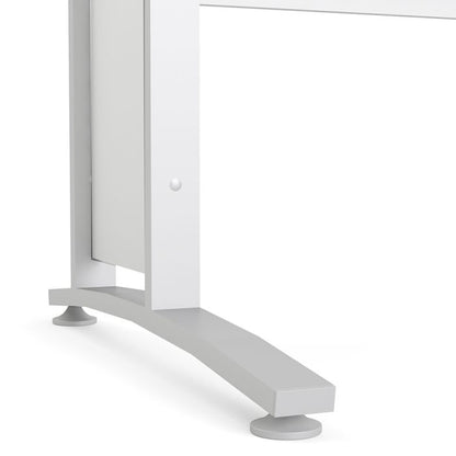 Prima Desk 120 cm in White with White legs - UK