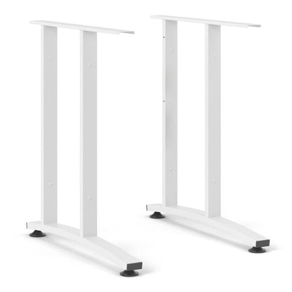 Prima Desk 120 cm in White with White legs - UK