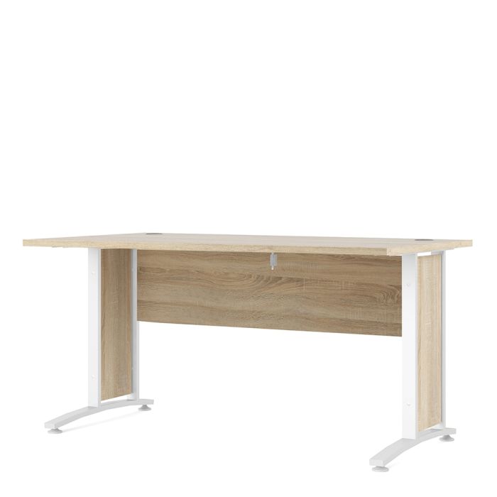 Prima Desk 150 cm in Oak with White legs - UK