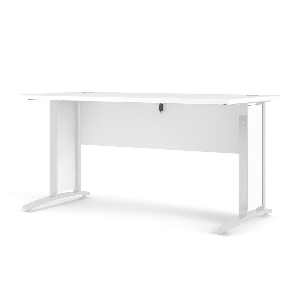 Prima Desk 150 cm in White with White legs - UK