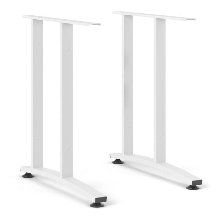 Prima Desk 150 cm in White with White legs - UK