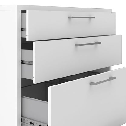 Prima Office Storage With 2 Drawers + 2 File Drawers In White - UK