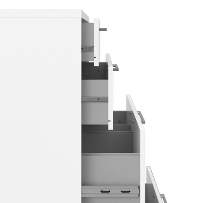 Prima Office Storage With 2 Drawers + 2 File Drawers In White - UK