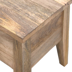 DineSeat Solid Wood Lid Up Storage Bench